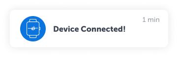 Device Connected Notification Card